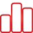 Bar, chart, Basic, red Crimson icon