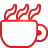Basic, red, Coffee Icon
