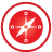 red, compass, Basic Crimson icon