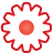 Basic, Gear, red Crimson icon