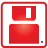 Basic, Disk, Floppy, red Icon