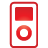 Basic, ipod, red Crimson icon