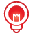 Basic, bulb, red, light Crimson icon