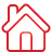 Basic, Home, red Crimson icon