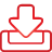 Basic, red, inbox Crimson icon