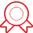 red, medal, Basic Crimson icon