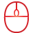 Mouse, red, Basic Icon