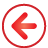 red, navigation, Basic, Left Crimson icon