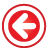 red, Basic, Left, frame, navigation Crimson icon