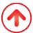 Basic, Up, navigation, red Crimson icon