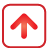 button, Up, Basic, red, navigation Crimson icon
