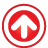 frame, navigation, Basic, Up, red Icon