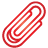 paper, Basic, red, Clip Icon