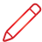 red, Basic, pencil Black icon