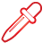 pipette, red, Basic Icon