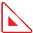 Basic, red, ruler, triangle Black icon