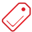 Basic, red, tag Icon