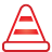 Traffic, cone, red, Basic Crimson icon