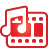 video, Basic, music, red Icon