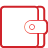 Basic, red, wallet Icon