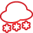 Basic, Snow, red, weather Icon