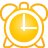 Basic, Alarm, Clock, yellow Icon