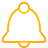 Basic, bell, yellow Black icon
