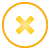 Basic, yellow, button, cross Icon