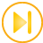 End, button, yellow, Basic Icon