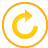 yellow, Basic, rotate, button, Cw Icon