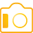 Basic, Camera, yellow Orange icon