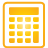 yellow, calculator, Basic Orange icon