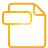 Basic, document, File, yellow Orange icon