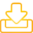 inbox, yellow, Basic Black icon
