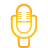 Microphone, yellow, Basic Black icon