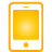 Mobile, Basic, yellow Gold icon