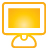 Basic, monitor, yellow Gold icon