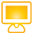 Basic, monitor, yellow Icon