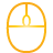 Mouse, Basic, yellow Black icon