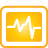 Basic, Oscilloscope, yellow Orange icon