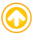Up, frame, yellow, Basic, navigation Gold icon