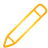 Basic, yellow, pencil Icon