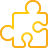 Puzzle, Basic, yellow Icon