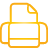 printer, Basic, yellow Orange icon