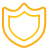 shield, Basic, yellow Orange icon