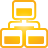 Map, site, yellow, Basic Orange icon