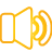 speaker, yellow, Basic Orange icon