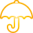 Umbrella, yellow, Basic Icon