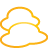 Basic, weather, Clouds, yellow Black icon