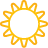 yellow, weather, Basic, sun Icon